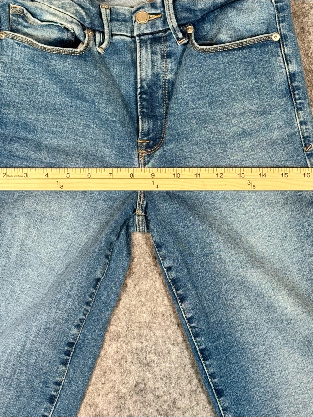 Good American Always Fits Good Legs Straight Jeans - Size 6-12, Distressed - Picture 11 of 13
